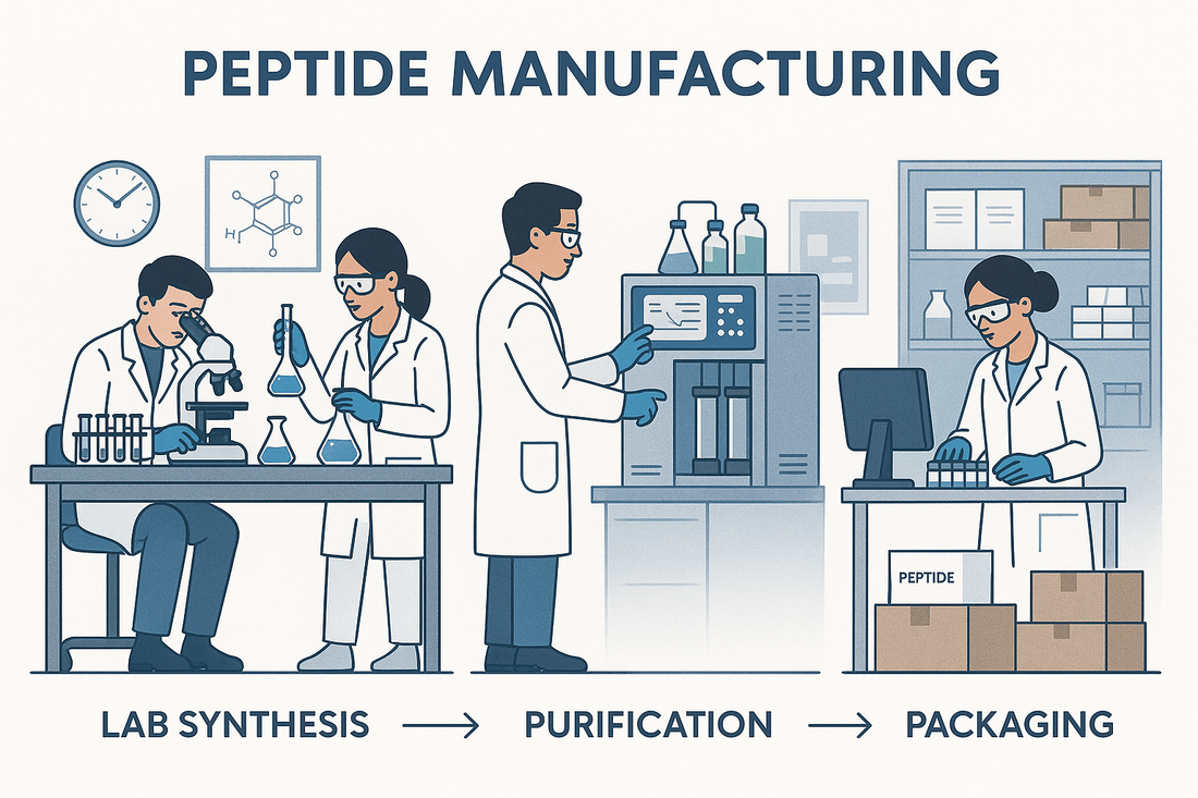 How Peptides Are Manufactured: From Lab Synthesis to Final Product